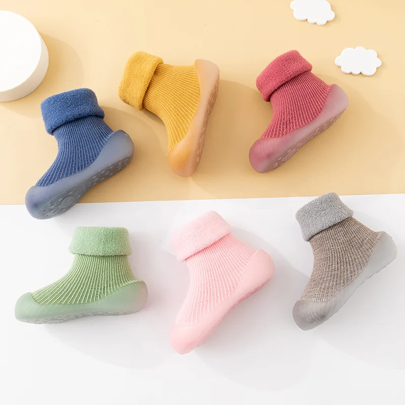 Newest Thickened Kids Socks Shoes Winter Warm Baby Toddler Boots Boys Girl Sneakers Newborn Indoor Shoes Floor Footwear Shoes