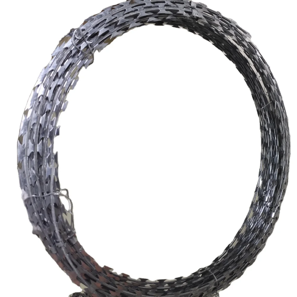 BTO-22 Galvanized Military Concertina Razor Wire Fence Cross Concertina Wire