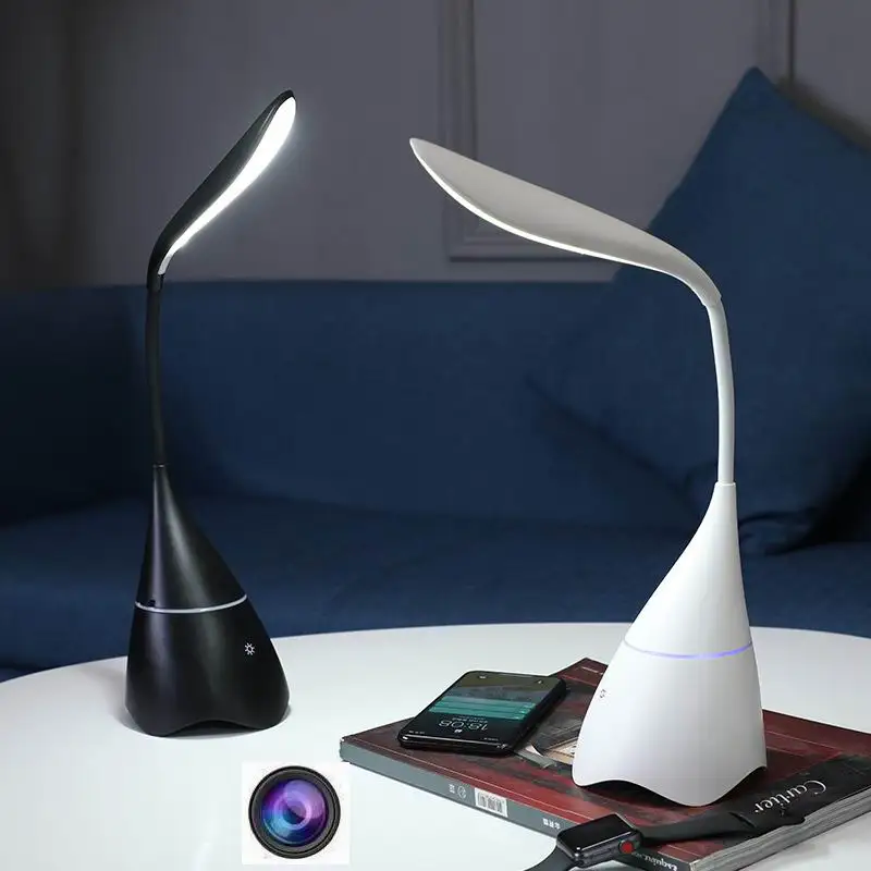Smart home Desk lamp WIFI IP bluetooth speaker Camera 1080P 360 degree student remote teaching cctv hidden spy camera