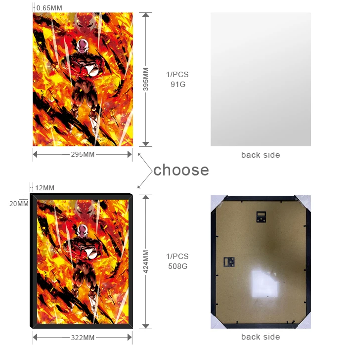 New Arrival Dragon ball 3d lenticulars poster anime for Promotion Gift