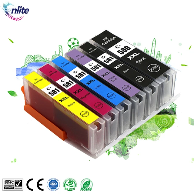 Pgi580 Cli581 Pgi-580xxl совместимый картридж с чернилами Pgi 580 Cli 581 для Canon Pixma Ts8250 принтер Pgi-580 Cli-581