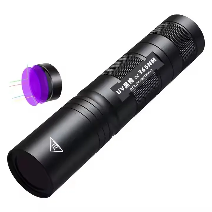 3W 5W 10W 20W алюминиевый сплав 10w USB Перезаряжаемый 365nm ультрафиолетовый фонарик черный свет зеркальный 14500 18650