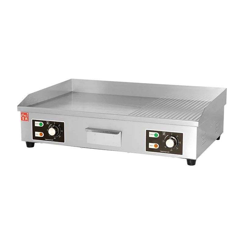 Fuqi Durable 4400w Stainless Steel Custom Electric Griddle Perfect For High-volume Cooking In Restaurants And Cafes
