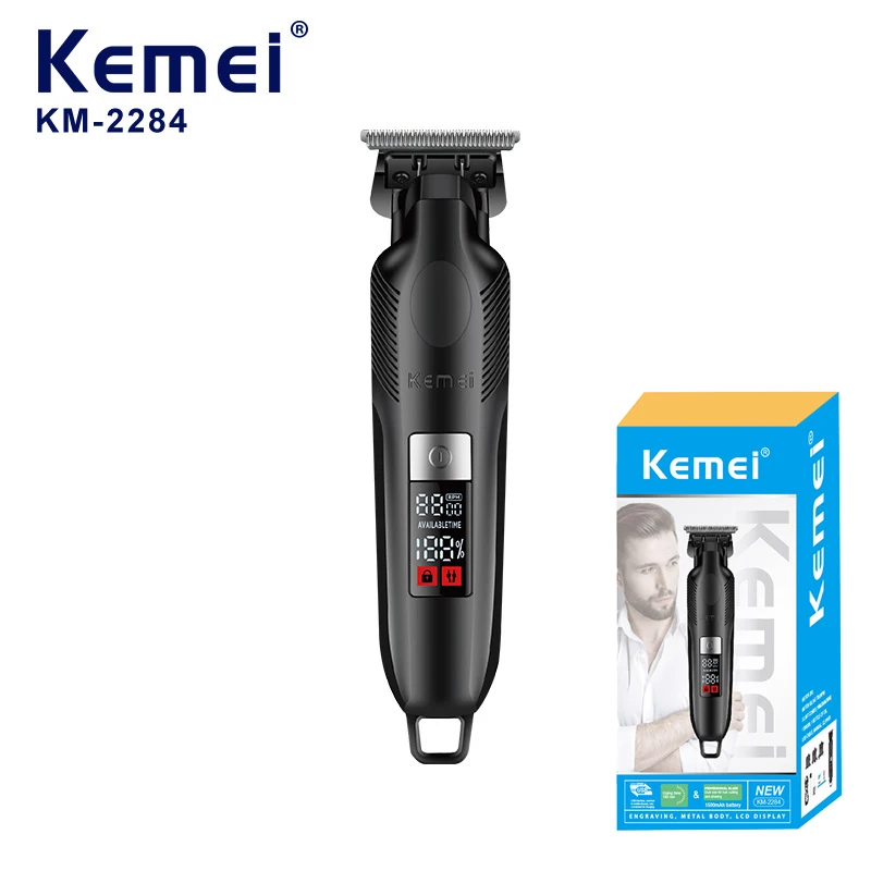 USB Electric Hair Cutting Machine KM-2284 Waterproof Baby Hair Clippers Portable Mini Men Hair Trimmer