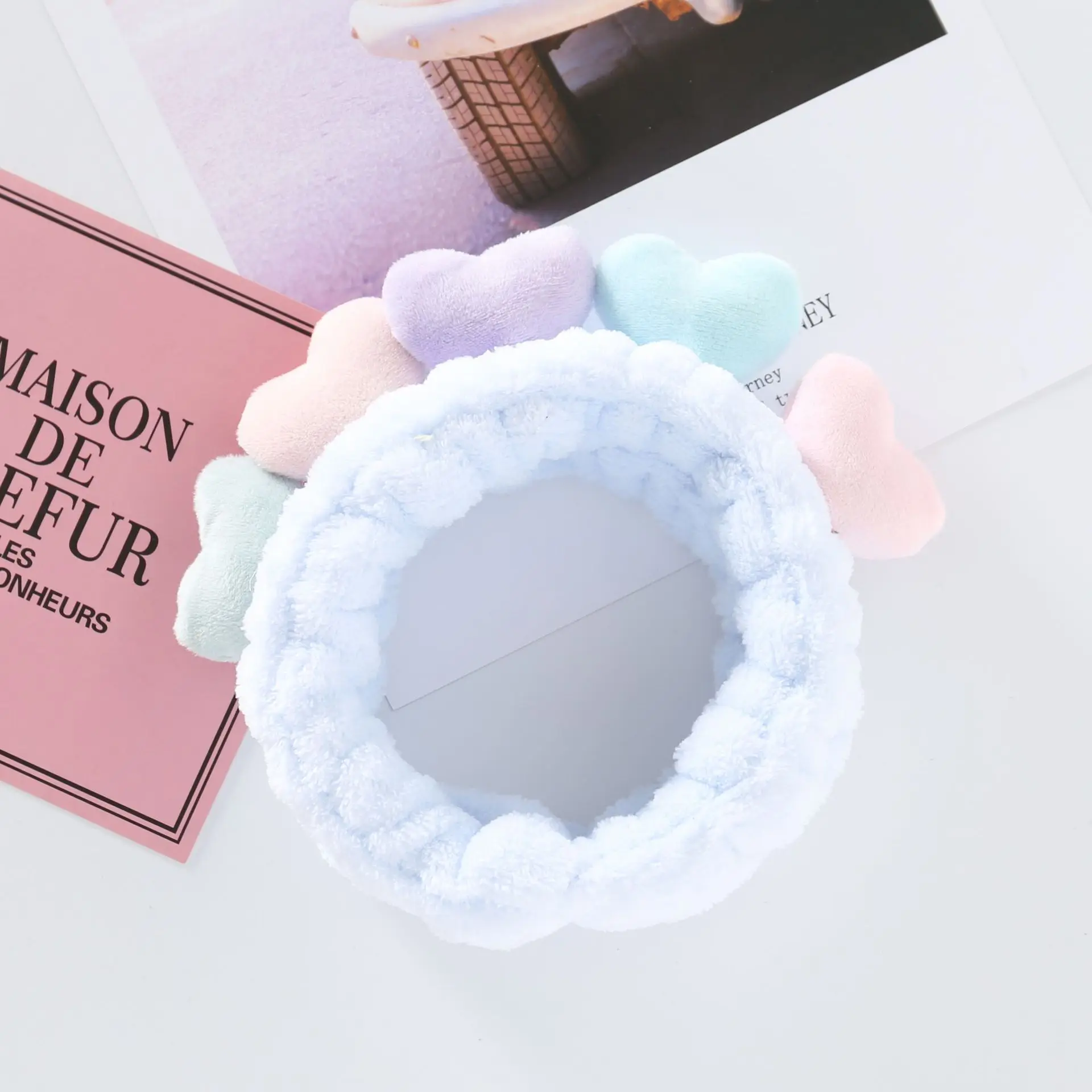 Оптовая продажа Женская повязка для волос милая в форме сердца на голову спа