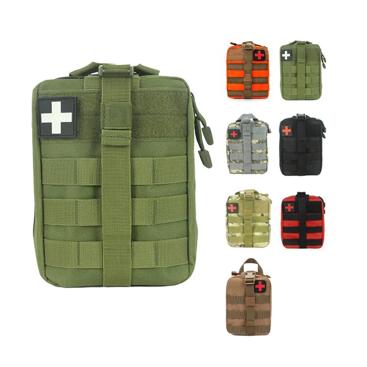 Unisex Tactical Molle Medical Pouch Large Capacity molle Pouch Detachable Quick Release Zipper Closure Hunting Medical bags