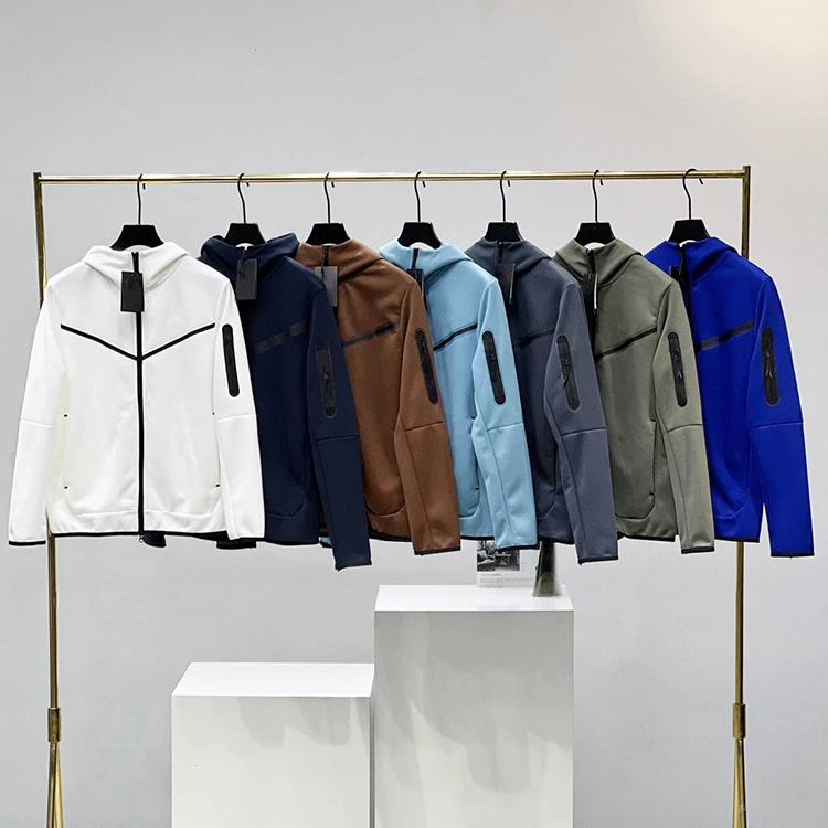 wholesale custom design men high quality cotton fleece full zip up hoodie men hooded sweatshirt with zipper and pockets