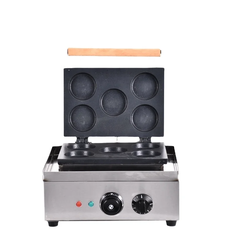Commercial Electric wheel pie machine 5 pieces red bean cake making machine