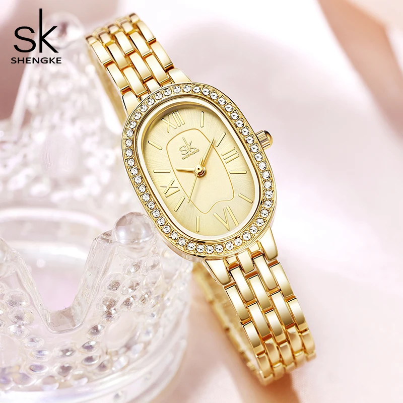 SK Ladies Elegant Female Quartz Watches Customization Private Label Wristwatches Gold/Rose/Silver Color Chinese Factory