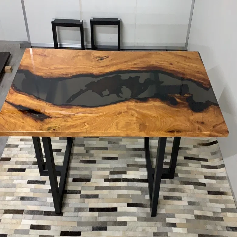 Factory Timber Epoxy Wood Cheap Tables High Resin Table Restaurant With Wholesale Price 100% Solid Wood