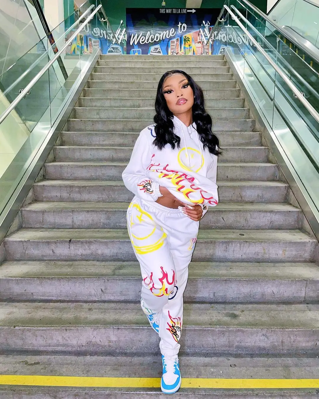 Wholesale Casual Women Polyester Crewneck Pullover Polyester Two Piece Sweatshirt Set