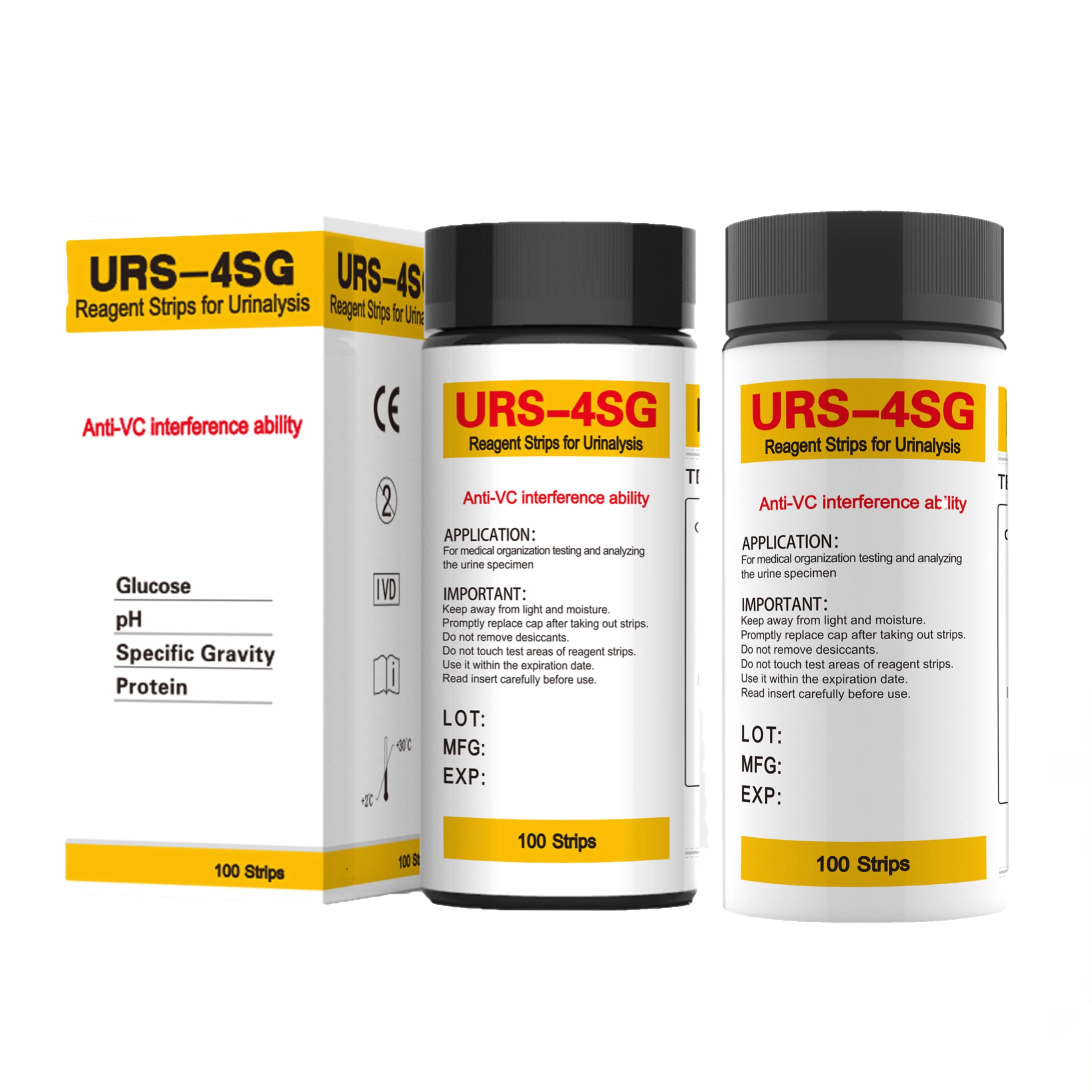 URS-4SG тест-полоски для анализа мочи 4 параметра