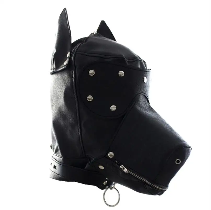 MOGlovers Sexy Animal head hood Sexy Leather Dog Hood Fetish Cosplay SM Games