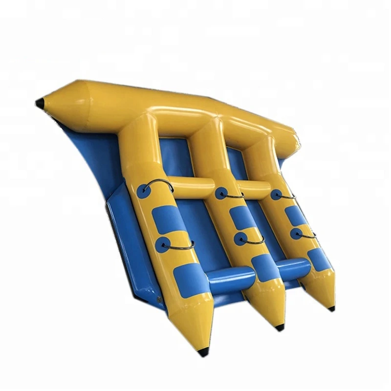 inflatable fly fish exciting water games boat/inflatable flying drive flyfish banana boats/inflatable flying fish raft for sale