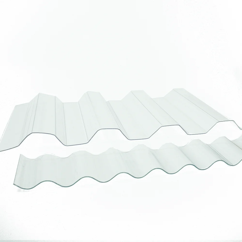 Clear 1.5mm Thick UV Plastic Roofing Panels Flexible Corrugated Polycarbonate Sheet