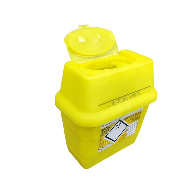 JCMED Hot Sale 3L Small plastic sharps container disposable medical waste containers
