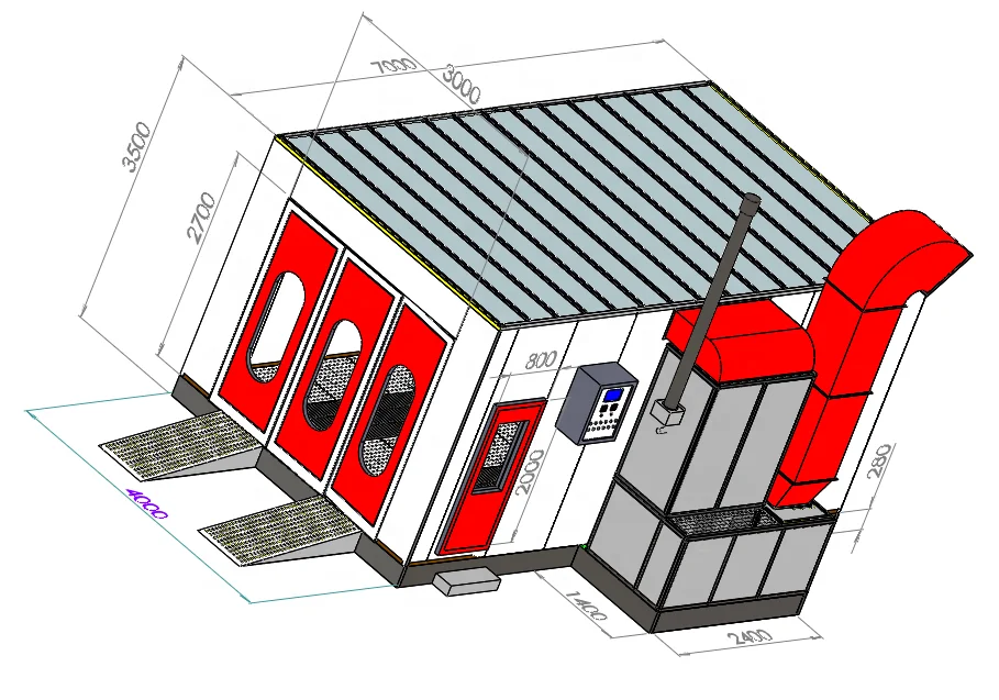 China supplier SB-200 down draft paint booths /spray booth equipment /auto spray booth