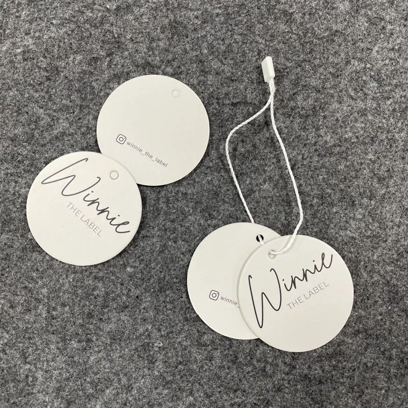 Round Shape Hanging Tag For Clothing/Product Custom Logo Hang tags Clothing Paper Garment Tags Labels With Printing