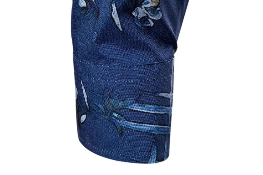 
In Stock Wholesale Sexy Hawaiian Casual Long Sleeve Floral Print Shirts For Man 