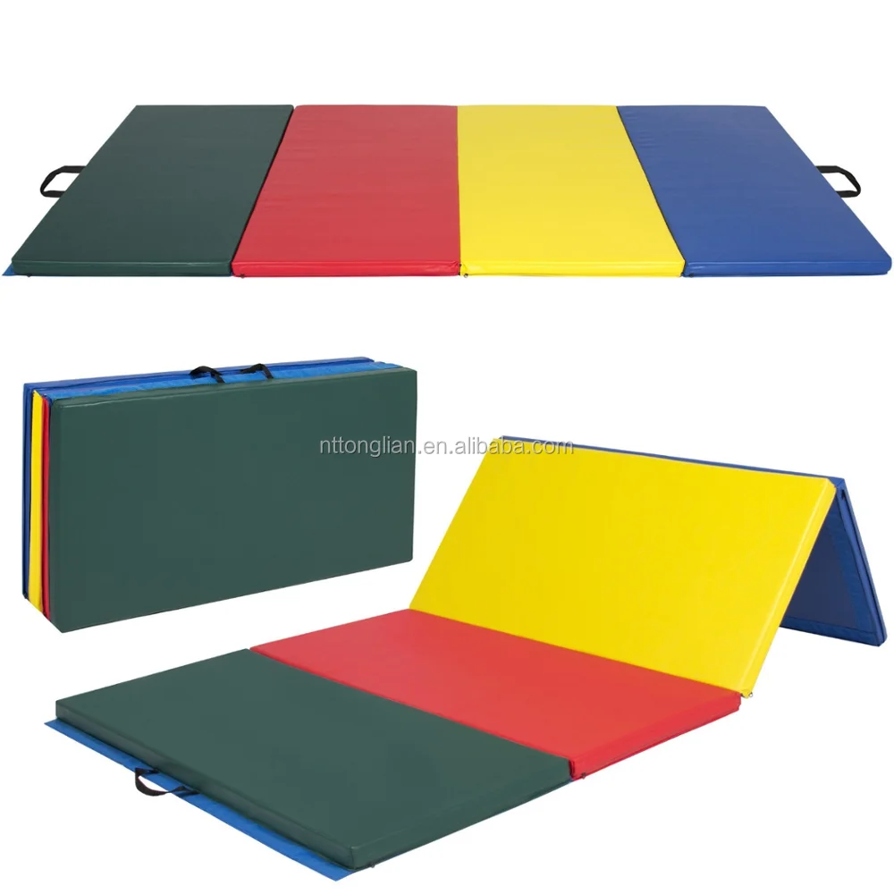 8 ft x 4 ft x 2 inch Thick Waterproof Gym mats Folding Panel Tumbling Kids Gym mats