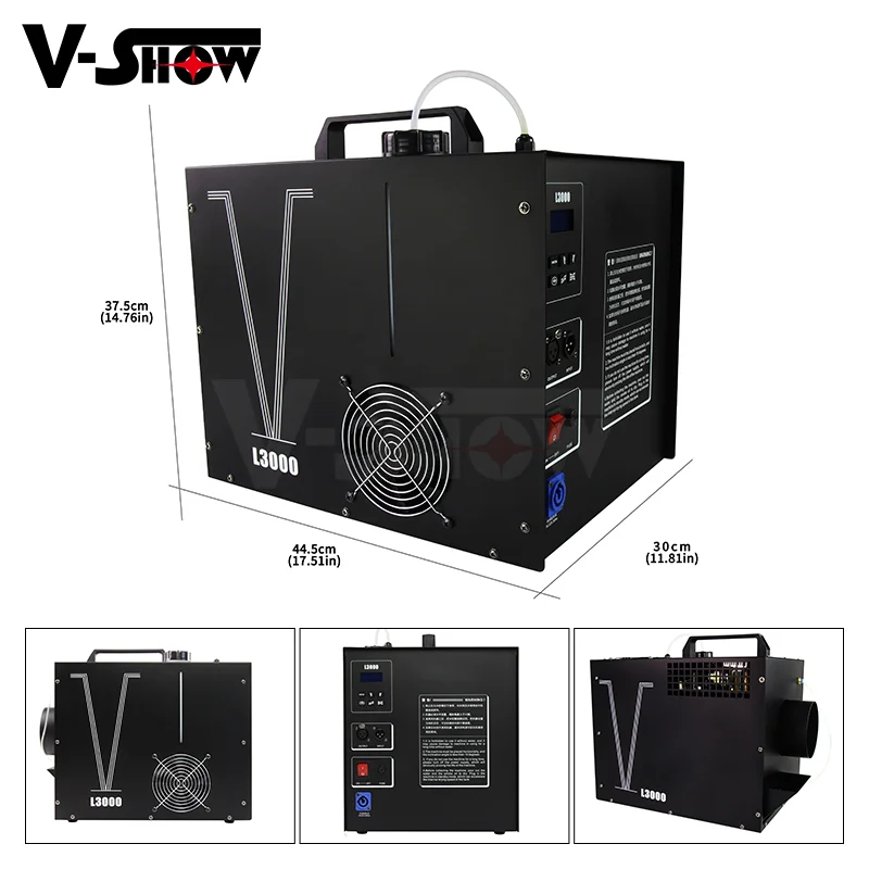 V-Show 1pc Mini 3000W Low Lying Water Fog Machine Ground Smoke Machine For Wedding Party Theater