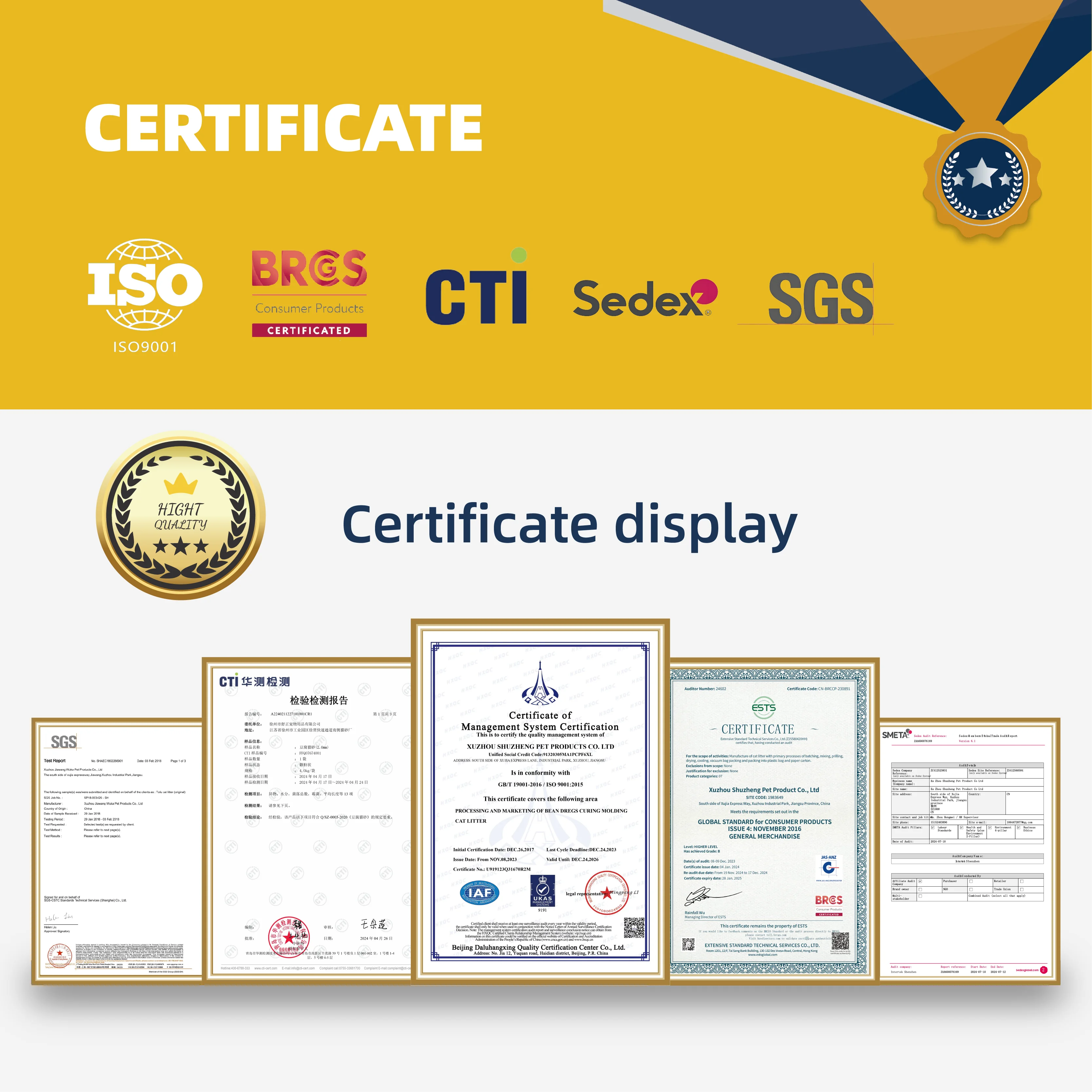 Factory Clumping Cat Litter Sand Free Design Cheap Soy Tofu Plant Cassava Cat Litter