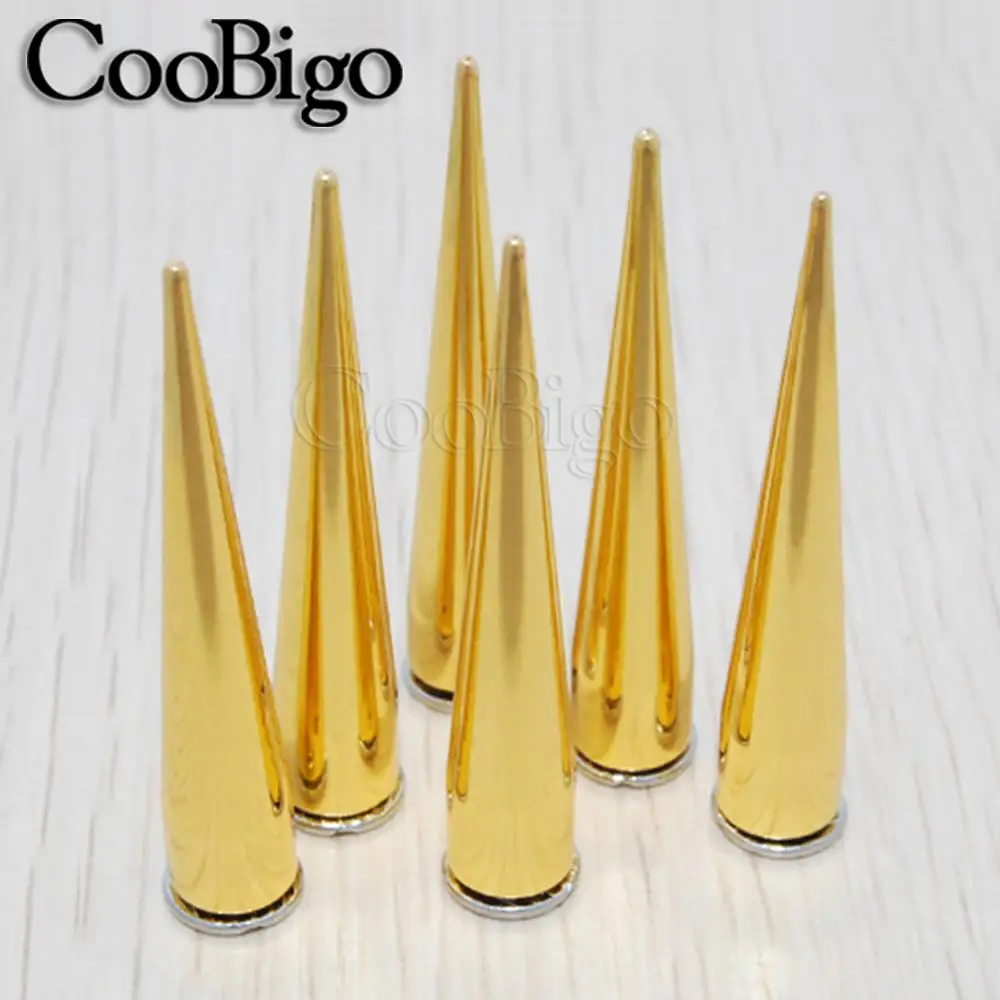 7*40mm Screwback Spike Cone Studs Rivet Nail Metal Bullet DIY Shoes Bag Belt Garment Punk Leathercraft #GZ025-40+B6S