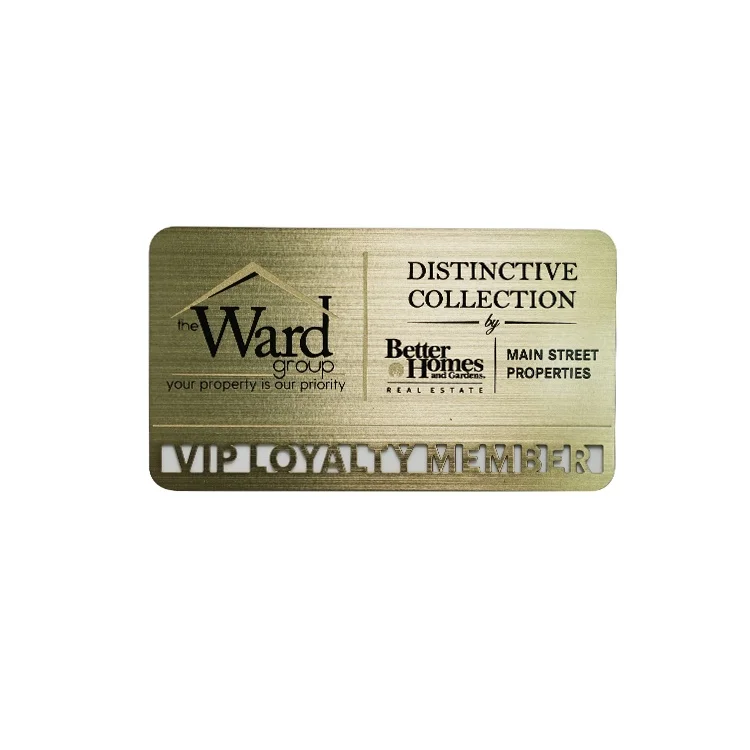 Luxury Business Stainless Steel Metal VIP Thank You Cards