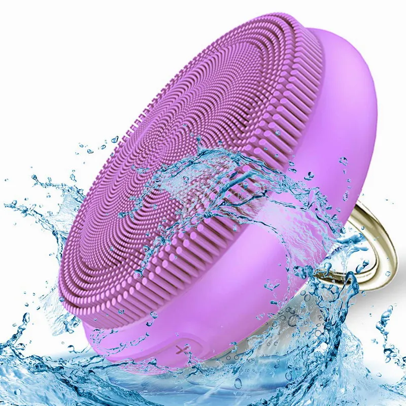 Top Selling Facial Brushes Private Label Deep Pore Face Cleaner Rechargeable Ultrasonic Electric Silicone Facial Cleansing Brush