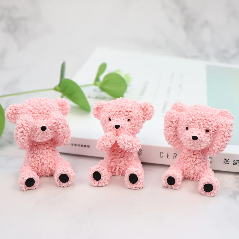 Factory 3D DIY Handmade Cute Bear Ice Ball Cube Candle Mousse Cake Silicone Mold