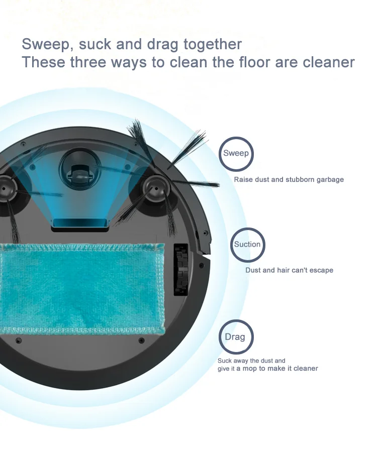 2024 Newest Cheap Cleaner Robot Automatic Intelligent Robotic Sweeper Floor Cleaning Vacuum Cleaner With APP Control