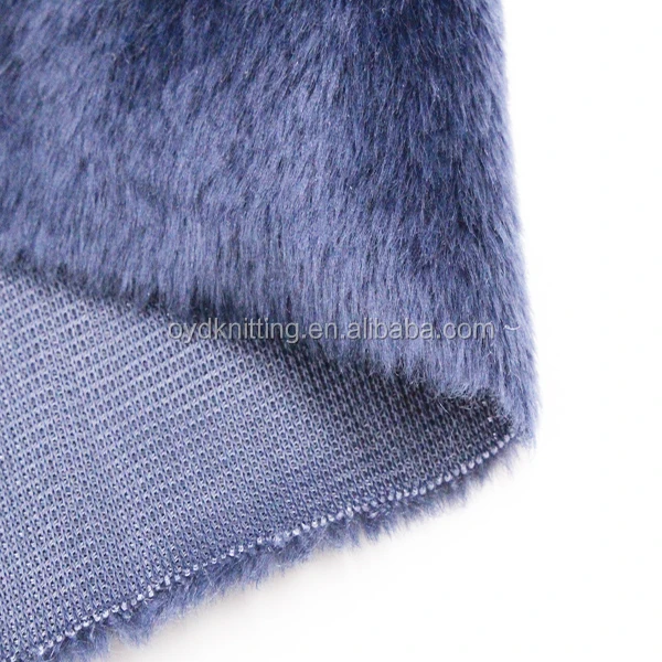 Grey/Dark Blue 2.5mm Velboa/Velvet Fabric Lining Material Solid Short Pile/Hair Velboa