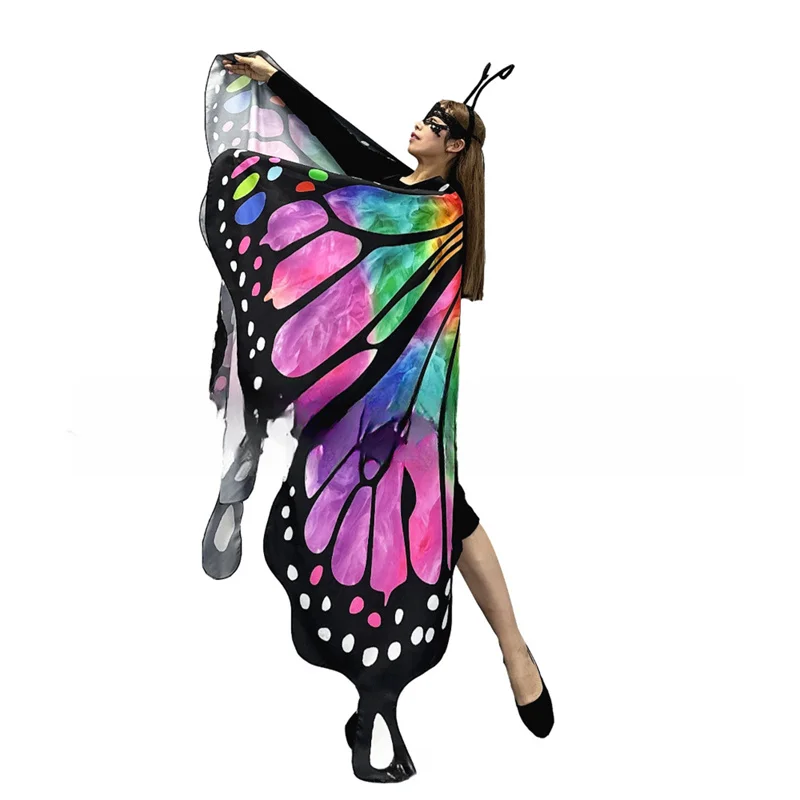 Butterfly Wings for Women, Halloween Butterfly Costume for Women, Halloween Costume Women Fairy Ladies Cape Nymph Pixie Cloak