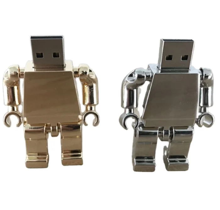 HIgh capacity robot shape usb flash drive with metal case