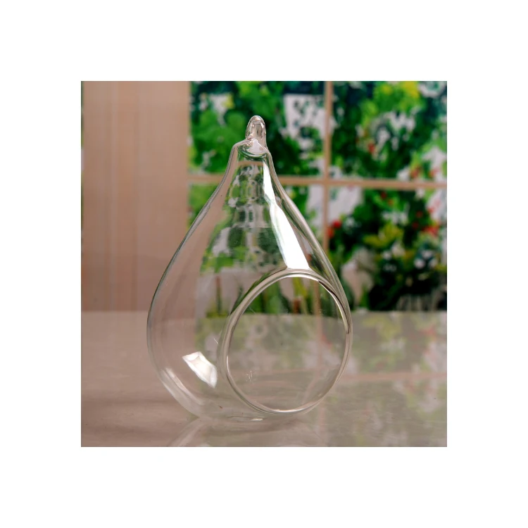 Top quality and good price terrarium wholesale home decor handicraft modern hanging transparent glass vase