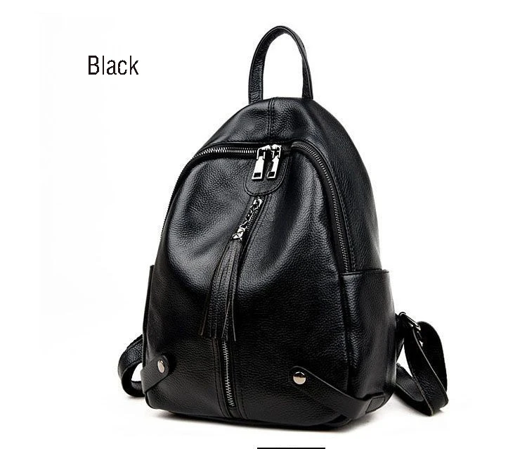 genuine leather women backpack tassels Handbag Fashion Ladies Bag office computer bag laptop backpack