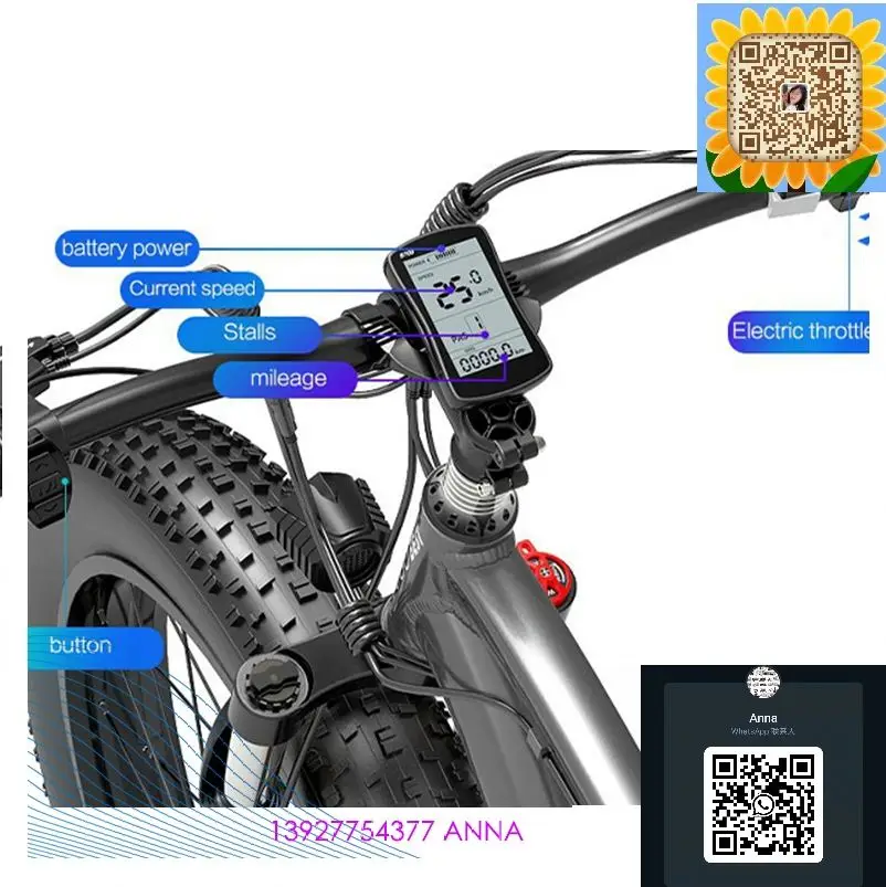 Hot Sale GF600 Aluminum Alloy Frame Fat Tire Foldable Adult 1000w 36v 13ah 26inch Road Dirt Electric Mountain Bicycle