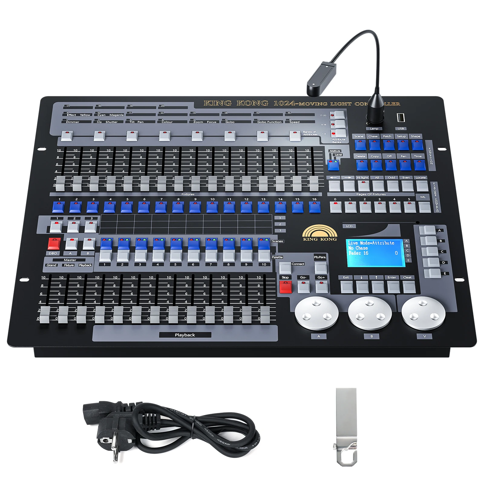 Professional Light Controller Dmx1024 Channels Console for Stage Dj Disco Night Club Dmx 1024 Mixer