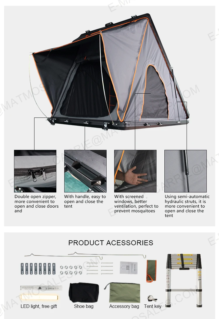 2021 Car Camping Aluminum Hard Shell Tent Rooftop Tent,Aluminum Rooftop Tent Hard Shell