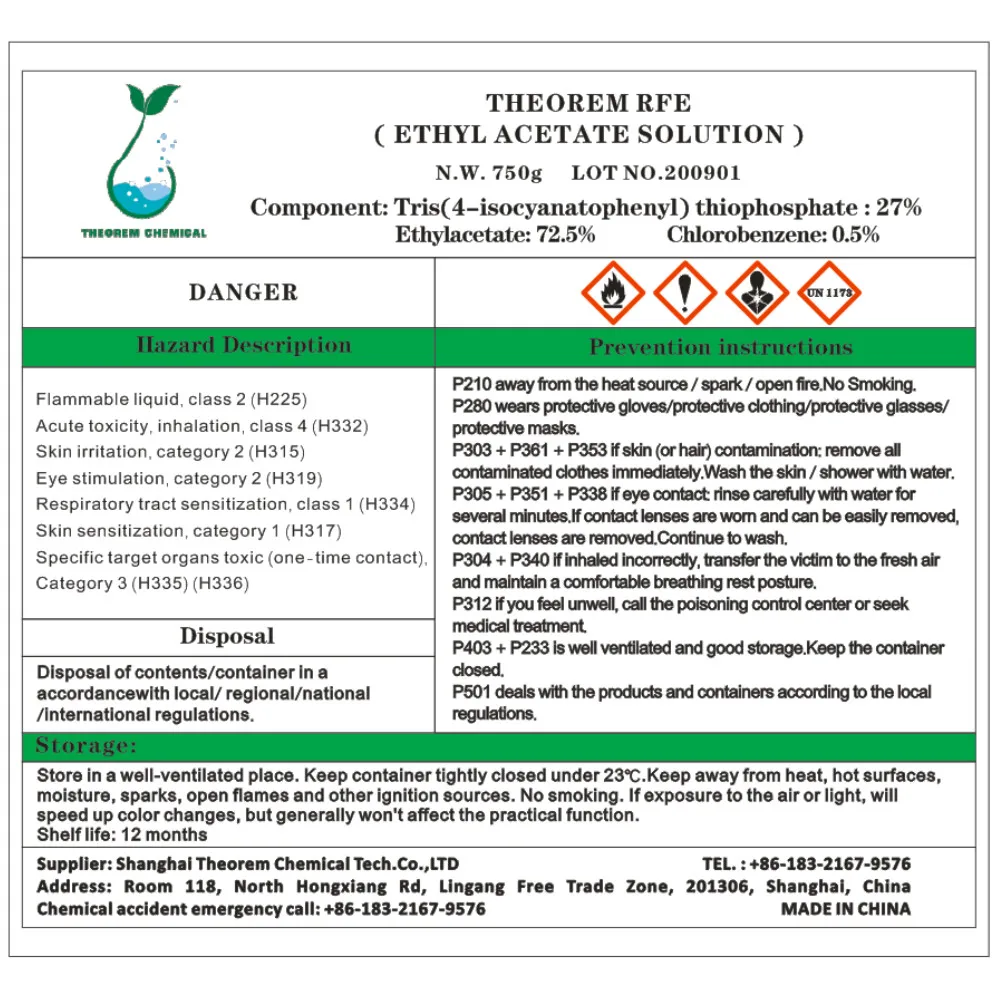 Adhesive factory supply good price hardener Desmodur RFE CAS 4151-51-3