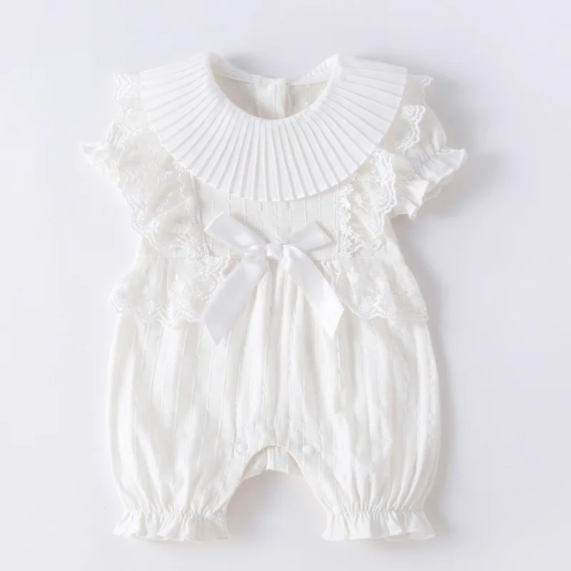 Детский хлопковый комбинезон с коротким рукавом