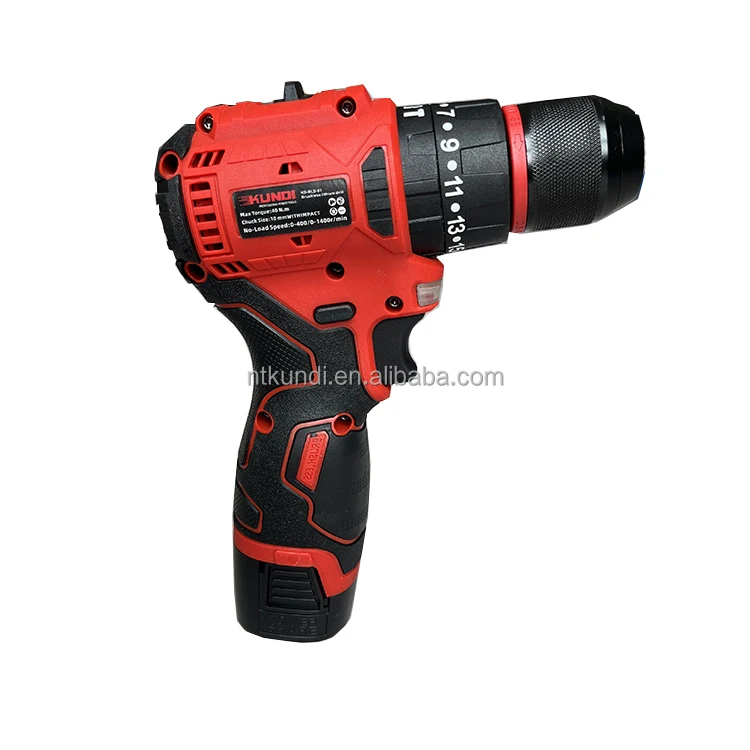 High Quality KUNDI Brand Power Tools Lithium Battery Brushless Cordless Impact Drill  18V