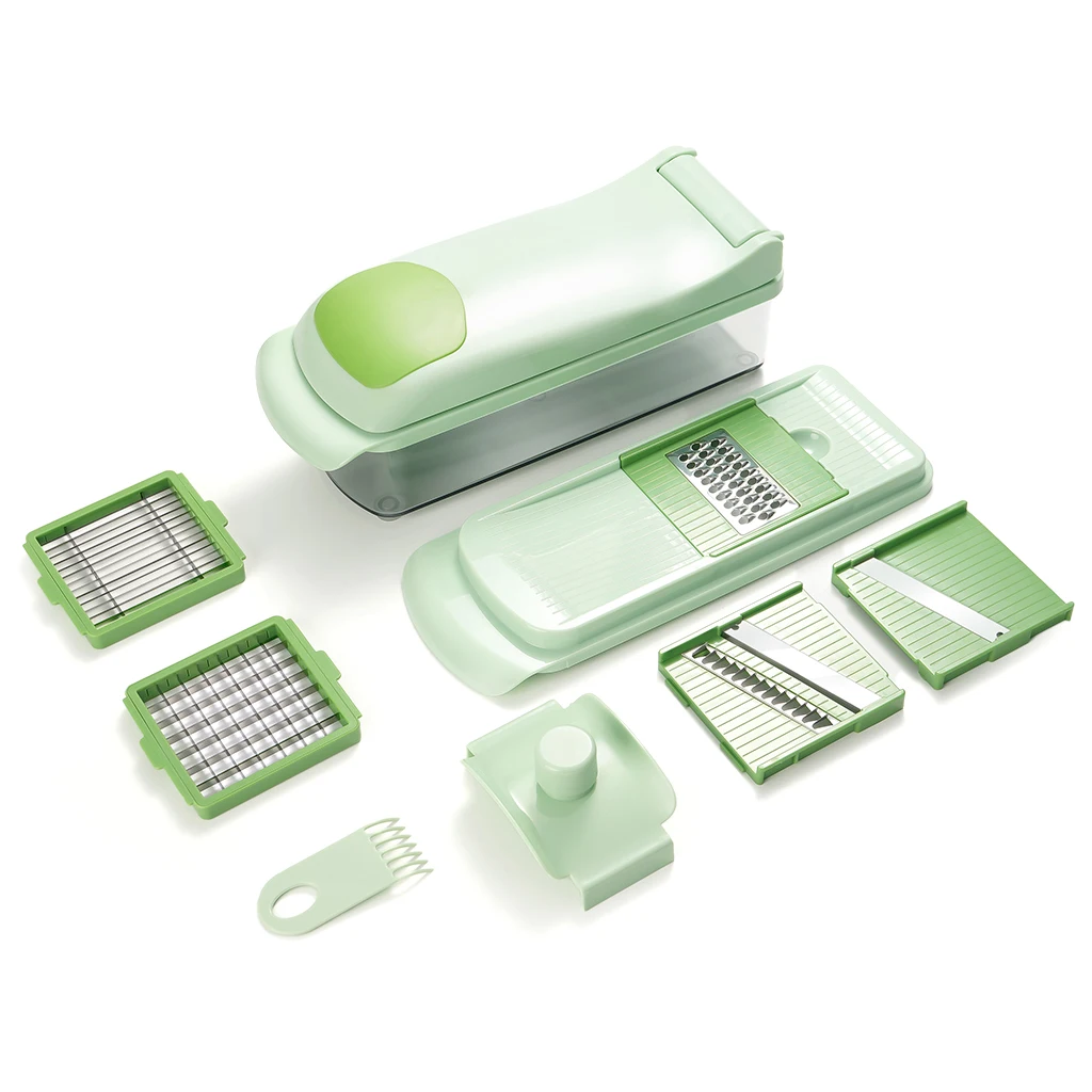 2024 Hot Sale Multifunctional Stainless Steel Blade Vegetable Chopper Plastic Food Chopper for Fruit & Vegetables