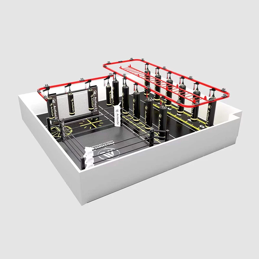 Boxing Club Hanging Movable Combination Sandbag Rack Design Service Gym Club Boxing Center