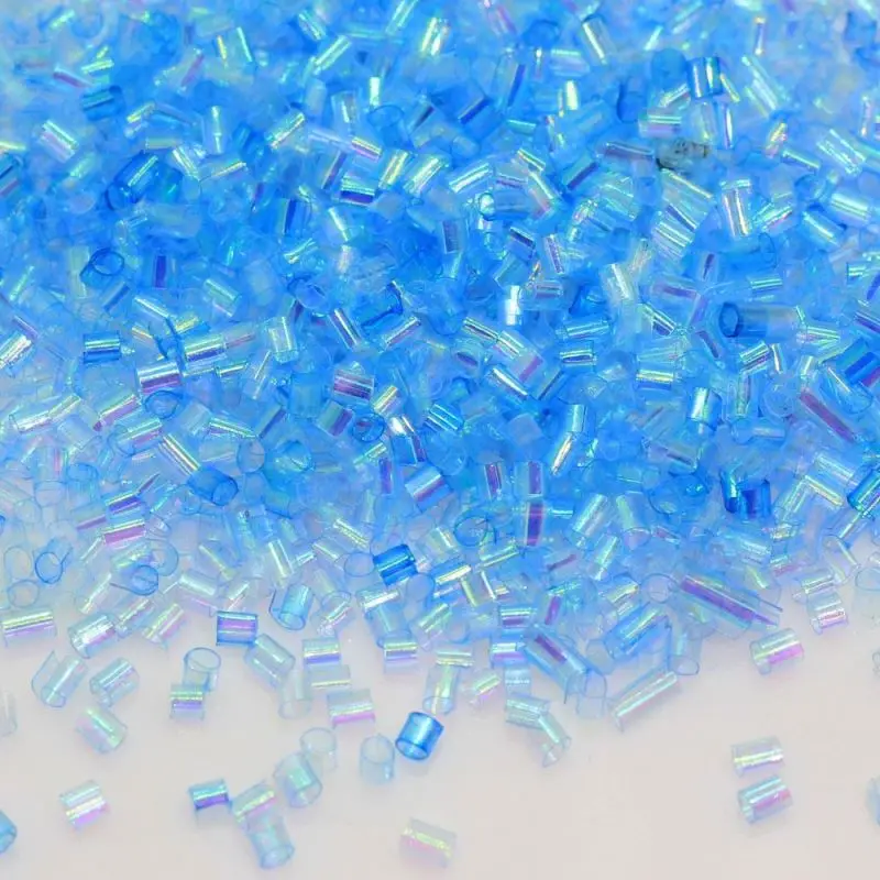 2*3mm Cotton Candy Iridescent Crispy Bingsu Beads for Crunchy Slime Iridescent Straw Beads 3D Glitter Slime Supply