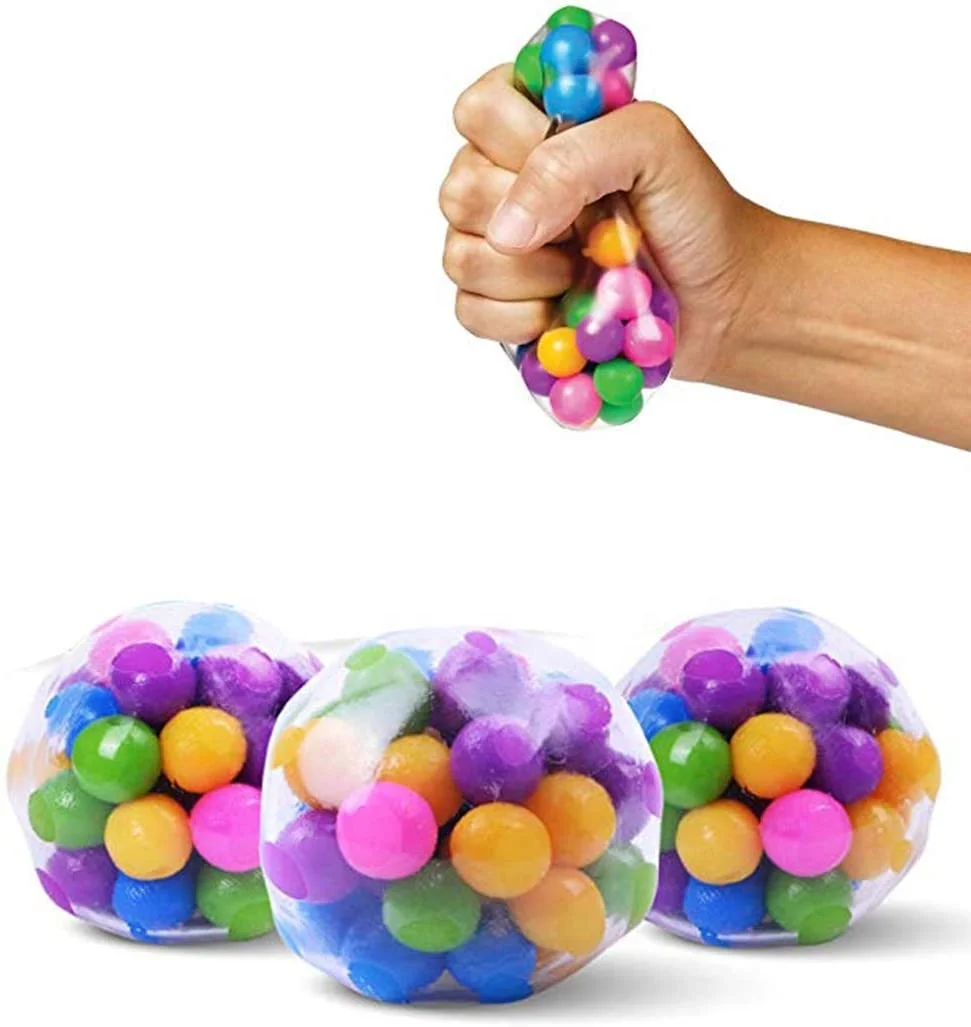 Радужный ДНК цветные шарики для снятия стресса мяч-антистресс TPR сенсорная игрушка-антистресс для детей и взрослых Рождественский подарок