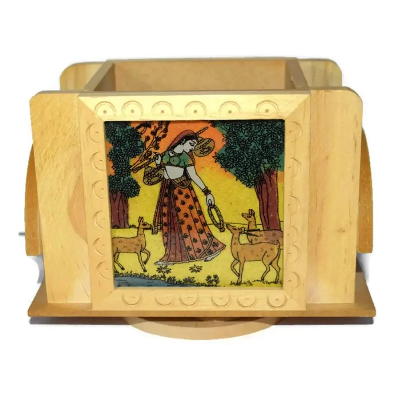 Деревянный держатель для ручек для офисного стола