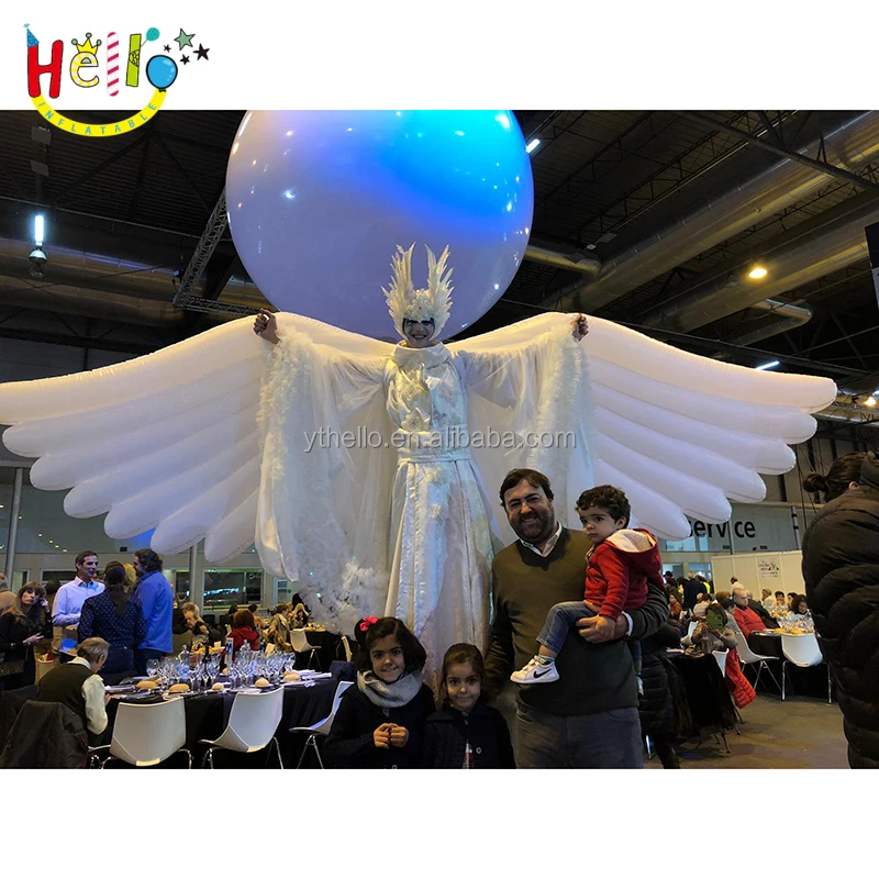 inflatable white angel wings costume / inflatable wings props for stage performance