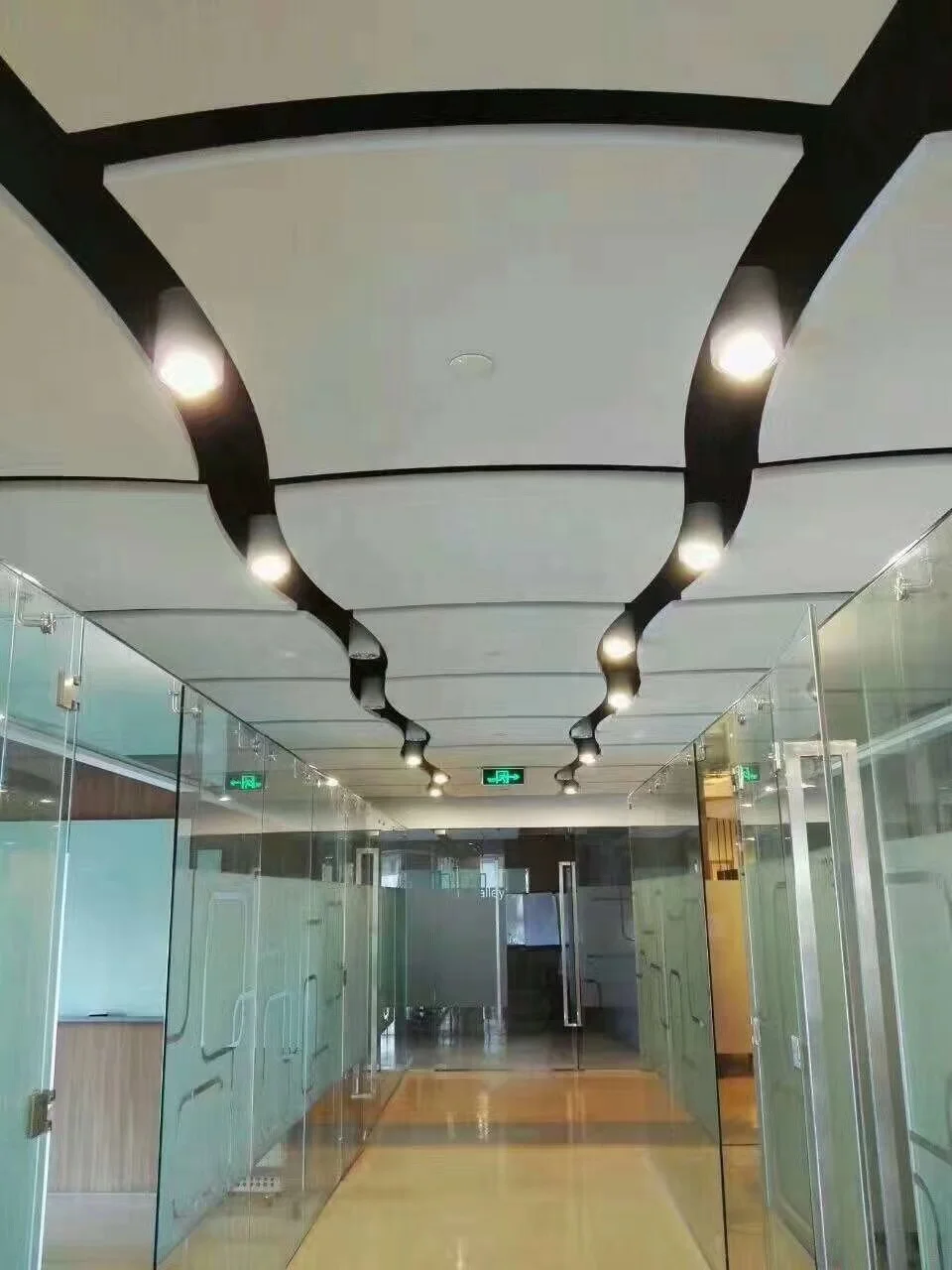 Acoustic ceiling board Glass fiber wool panels baffle ceiling tiles