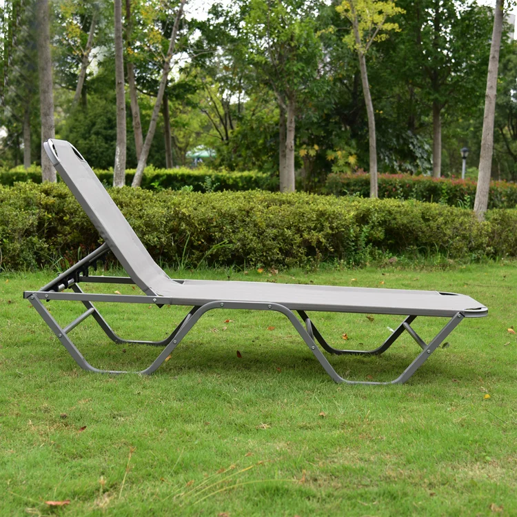 2022 New Outdoor Pool Chairs Sun Lounger Swimming Reclining Led Steel Sun Beds Beach Lounger